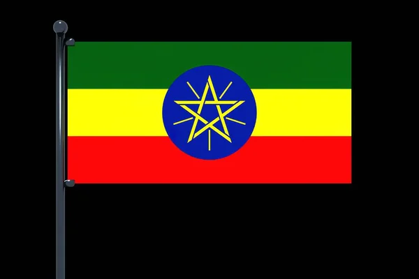 Illustration Flag Ethiopia — Stock Photo, Image