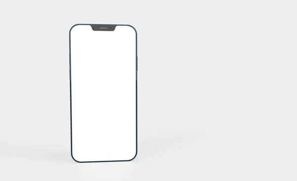 Een Weergave Van Een Moderne Zilveren Smartphone — Stockfoto