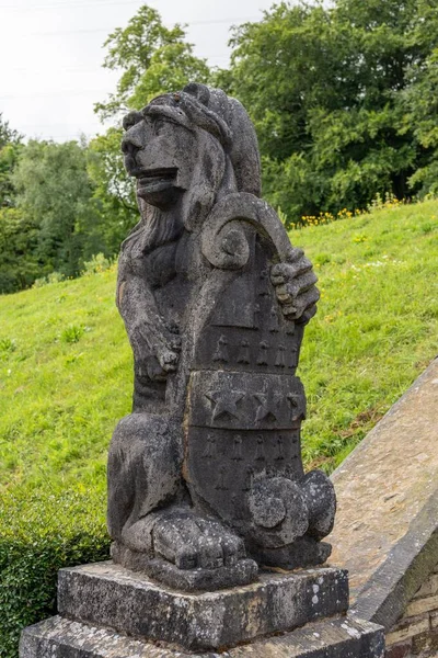 Lister Lion Shibden Hall Halifax Stone Lion Statue Lister Family — Stock Photo, Image