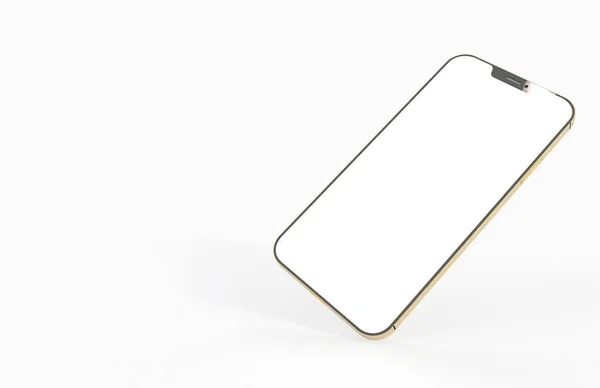 Rendering Smartphone Mockup White Background — Stock Photo, Image