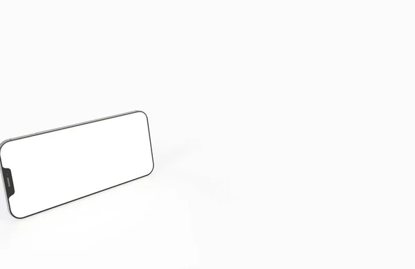 Тривимірне Відображення Макету Смартфона Білому Тлі — стокове фото