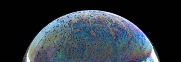 Крупный План Мыльного Пузыря Темноте — стоковое фото