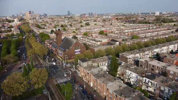 Вид Повітря Житловий Район Гаазі Нідерланди — стокове фото