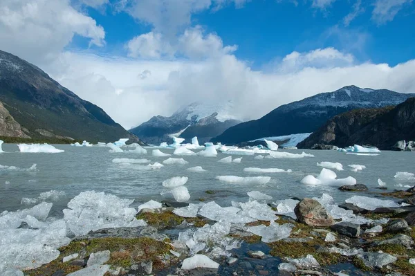 Les Morceaux Iceberg Dans Lac Onelli Bay Patagonie Argentine — Photo