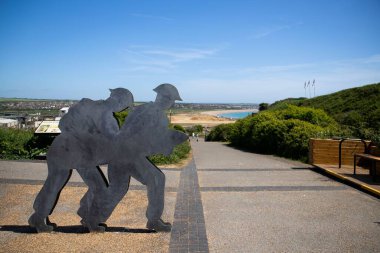 Newhaven Fort and outside soldier sculptures, UK clipart