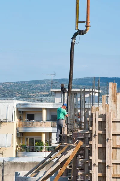 Bauarbeiter Die Oft Unter Schwierigen Oder Sogar Gefährlichen Bedingungen Freien — Stockfoto