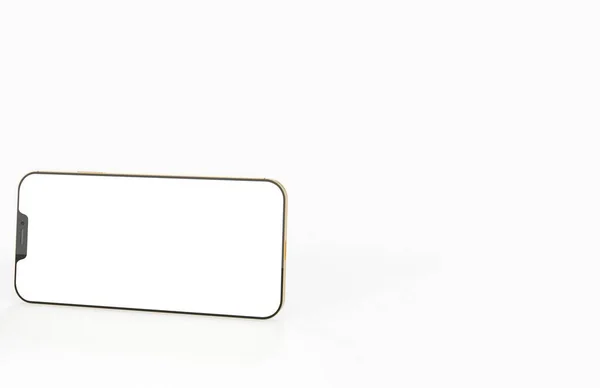 Representación Una Maqueta Smartphone Sobre Fondo Blanco — Foto de Stock