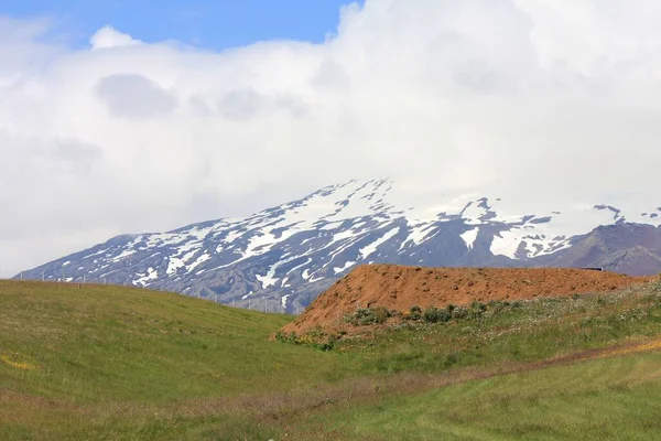 Piękny Wulkaniczny Krajobraz Parujące Fumarole Hveragerdi Islandia — Zdjęcie stockowe