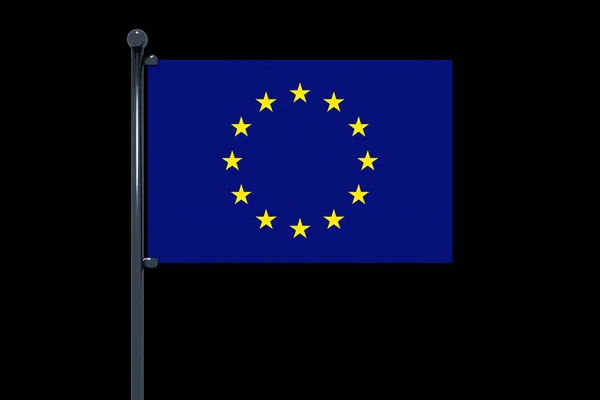 Illustration Europeiska Unionens Flagga — Stockfoto