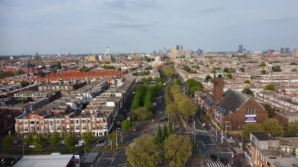 Widok Powietrza Dzielnicę Mieszkalną Hadze Holandia — Zdjęcie stockowe