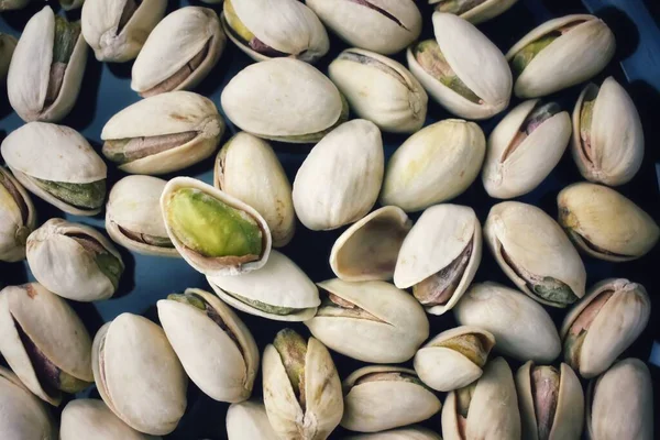 Closeup View Single Pistachio Seed Open Others Pistachio Shell Open — Stock Photo, Image