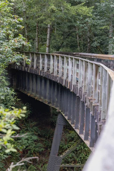 Μια Γέφυρα Στο Galloping Goose Trail Καναδάς — Φωτογραφία Αρχείου