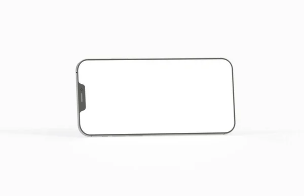 白い背景にスマートフォンのモックアップの3Dレンダリング — ストック写真