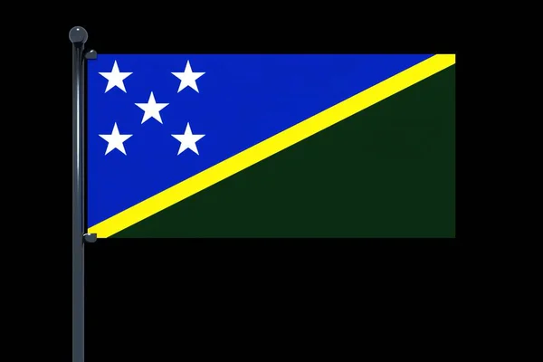 Векторная Иллюстрация Флага Соломоновых Островов Черном Фоне — стоковое фото