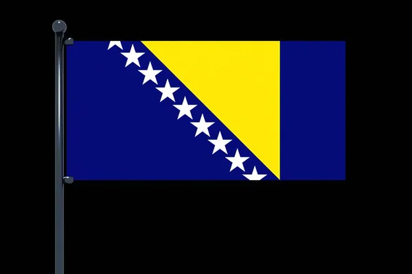 波斯尼亚和黑塞哥维那国旗的三维图解 — 图库照片