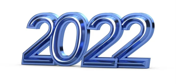 Eine Darstellung Glänzender Glitzernder Blauer Zahlen Mit Der Aufschrift 2022 — Stockfoto