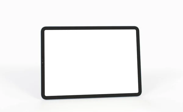 배경에 흰색빈 렌더링된 태블릿 모니터의 — 스톡 사진