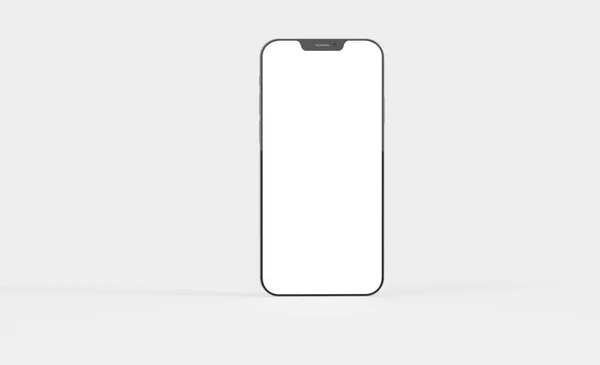 Een Weergave Van Een Smartphone Mockup Een Witte Achtergrond — Stockfoto