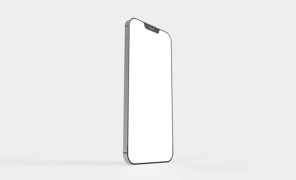 Återgivning Smartphone Mockup Vit Bakgrund — Stockfoto