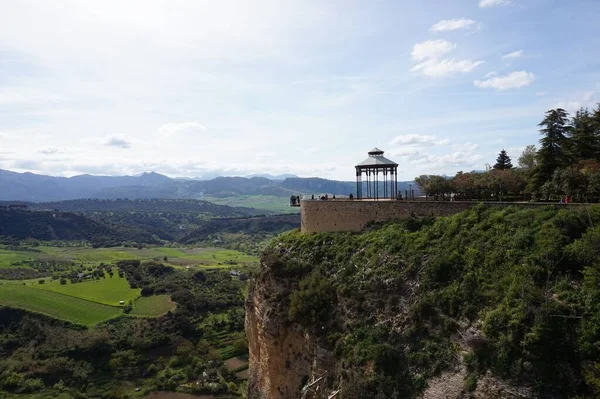 Сценічний Вид Круглий Краєвид Проти Зеленого Краєвиду Ронді Іспанія — стокове фото