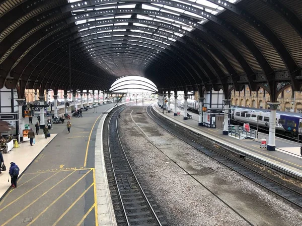 Aerial View York Train Station England — Stock Photo, Image