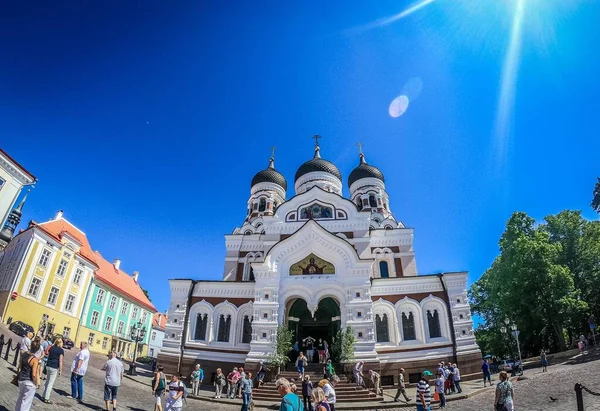 Een Prachtig Shot Van Alexander Nevsky Kathedraal Estland Tallinn — Stockfoto