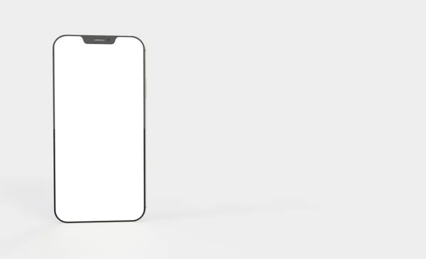 Тривимірне Відображення Макету Смартфона Білому Тлі — стокове фото
