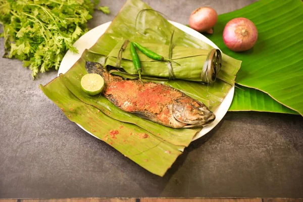 Jižní Indické Slavné Dušené Ryby Recept — Stock fotografie