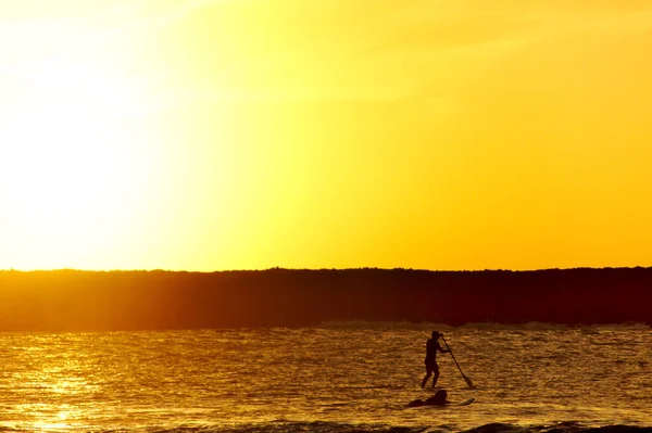 Mesmerizing View Golden Sunset Sea — Stock Photo, Image