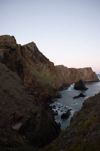 Colpo Verticale Bella Alba Ponta Sao Lourenco Madeira Portogallo — Foto Stock