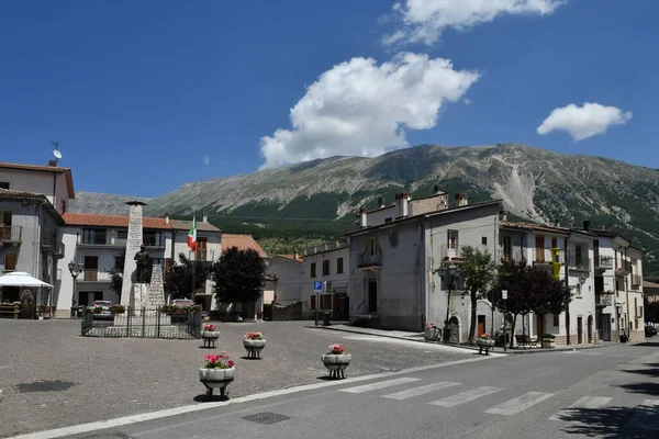 Square Campo Giove Medieval Village Abruzzo Region Italy — Foto Stock