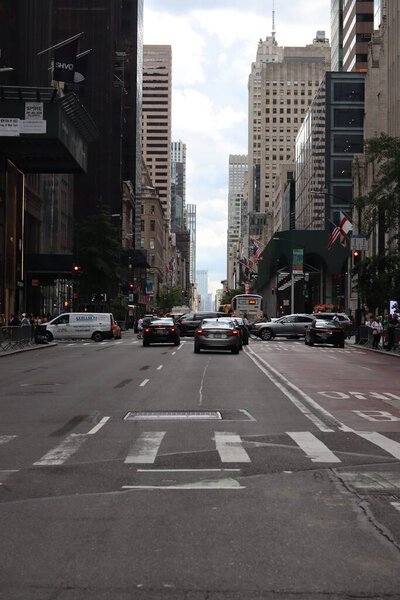 A vertical shot of the 5th avenue view towards the south, New York City