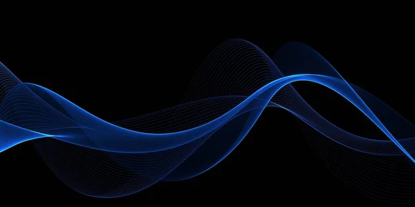 美しいダークアブストラクト青い流れの背景 — ストック写真