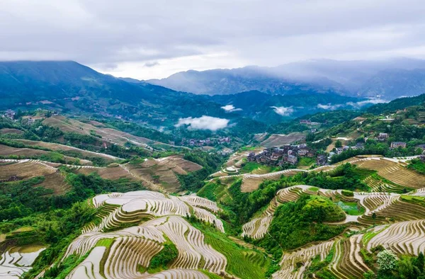 Aerial View Yuanyang Hani Rice Terraces Honghe Prefecture Yuanyang County — Stock Photo, Image