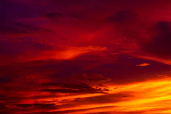 Dramatic colorful cloud formation in the sky during sunset in Indian monsoon