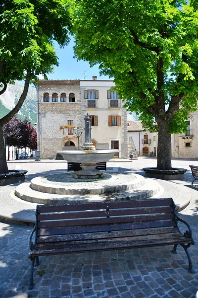 Square Campo Giove Medieval Village Abruzzo Region Italy —  Fotos de Stock