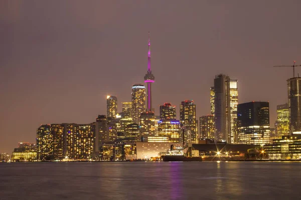 Ein Malerischer Blick Auf Die Skyline Von Toronto Über Das — Stockfoto