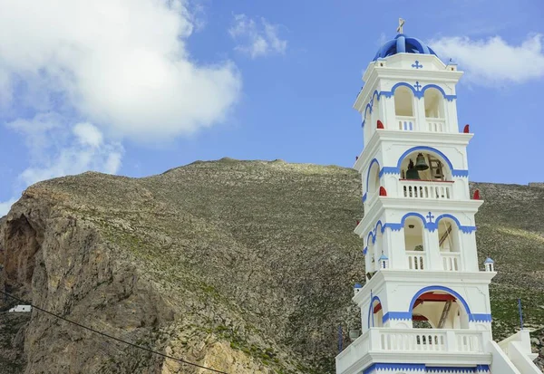 Yunanistan Santorini Kentindeki Kutsal Haç Kilisesi Nin Güzel Bir Görüntüsü — Stok fotoğraf