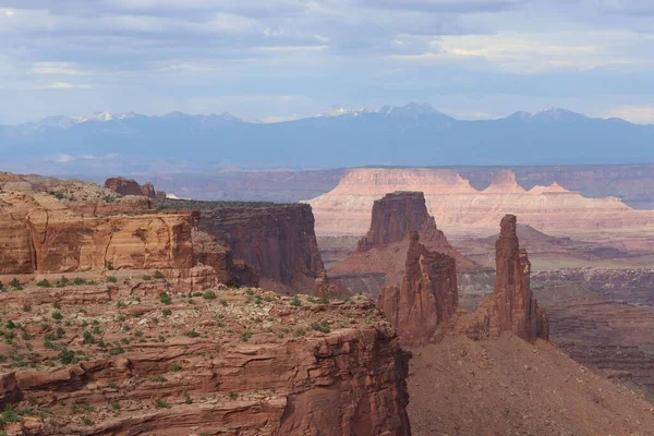 Una Vista Panorámica Del Paisaje Desierto Del Parque Nacional Canyonlands —  Fotos de Stock