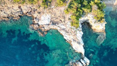 Thassos Salonikios plajının en güzel manzarası.