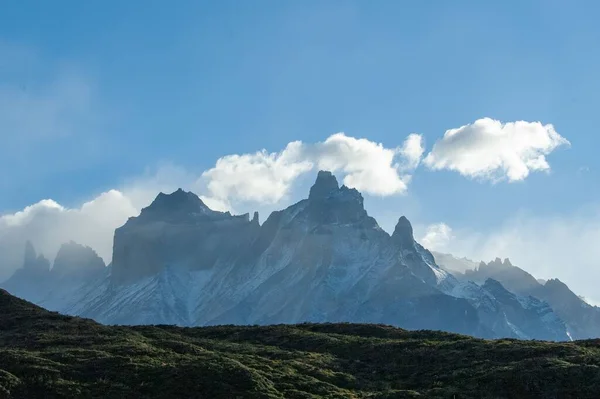 Şili Deki Torres Del Paine Ulusal Parkı Ndaki Manzara Dağların — Stok fotoğraf