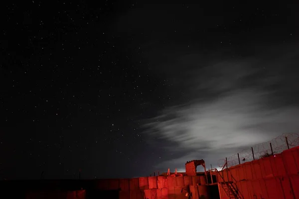 Дивовижні Пейзажі Зоряного Темного Неба Вночі Обсерваторії — стокове фото