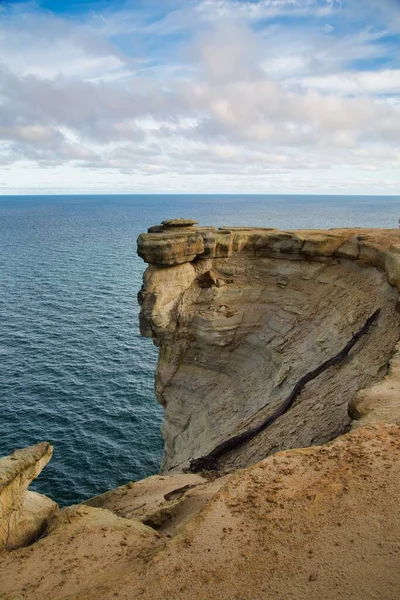Rock Formation Edge Cliff Pictured Rocks National Lakeshore Lake Superior — Stock Photo, Image