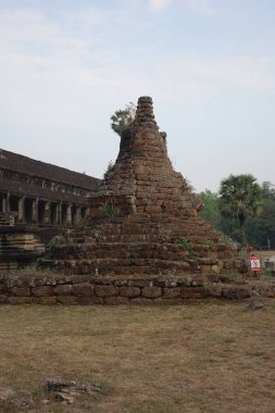 Bir Asya tapınağının kalıntılarının dikey görüntüsü.