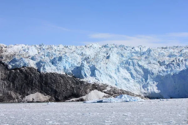Krásný Snímek Ledovce Eqip Sermia Grónsku — Stock fotografie