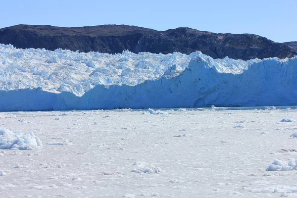 Uma Bela Foto Glaciar Eqip Sermia Groenlândia — Fotografia de Stock