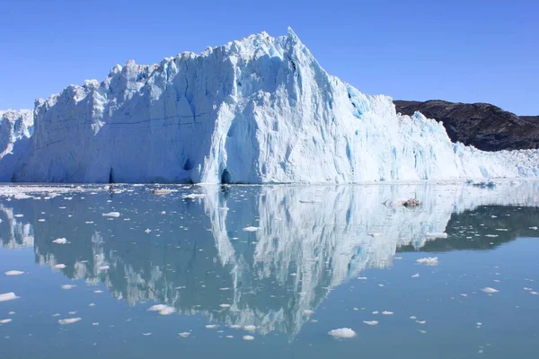 Uma Bela Foto Glaciar Eqip Sermia Groenlândia — Fotografia de Stock