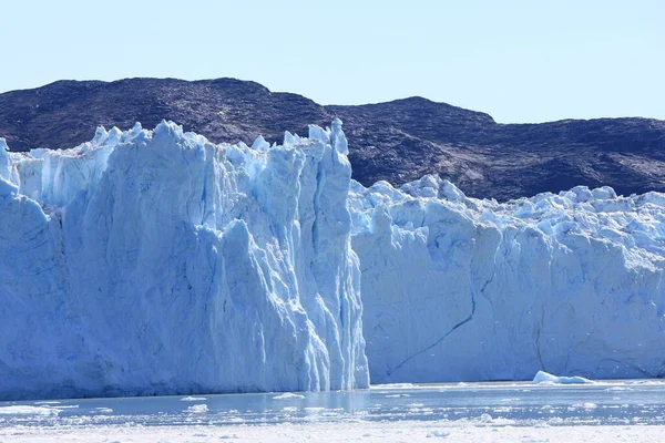 Una Hermosa Toma Del Glaciar Eqip Sermia Groenlandia — Foto de Stock