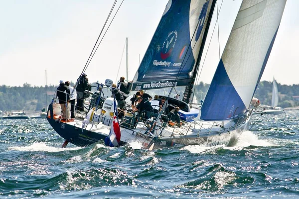 Die Teilnehmer Des Volvo Ocean Race Segelboot — Stockfoto