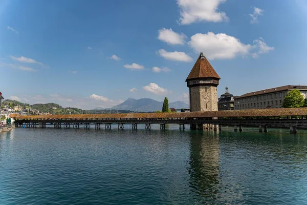 Paisaje Del Lago Luzern Suiza — Foto de Stock